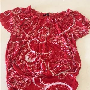 Off the shoulder blousy top